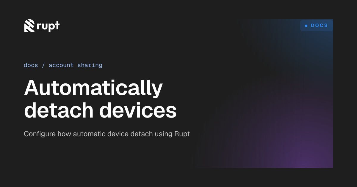 Stick Rupt Rupt | Automatically detach devices