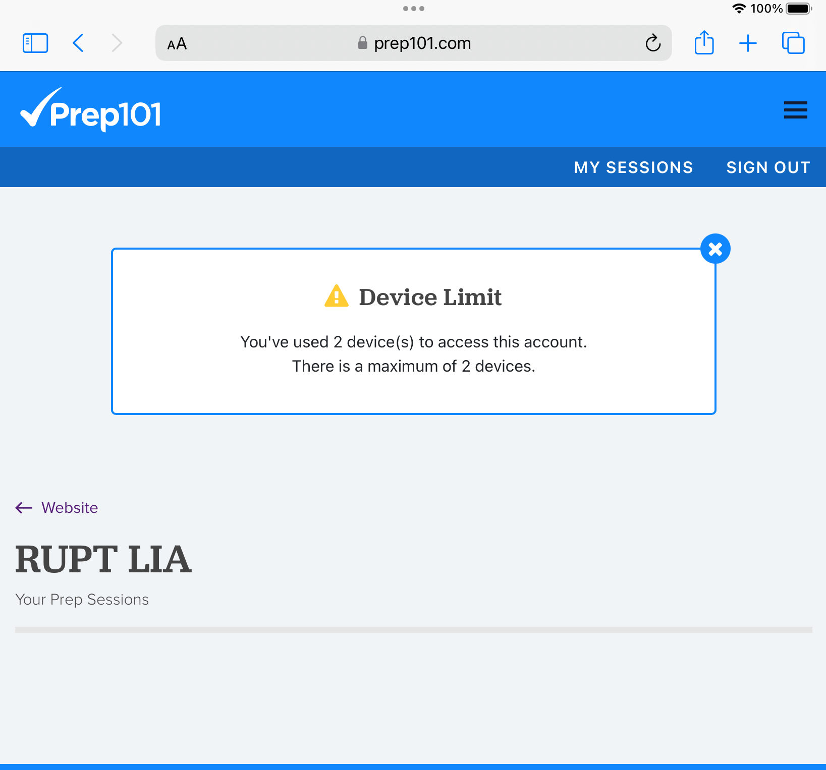 Users exceeding device limit set by Prp101 & Rupts SDKs